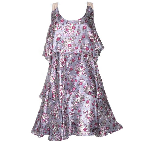 SiLK Body Policy Dress Floral T Back Exposed Zipper XS - Picture 1 of 9